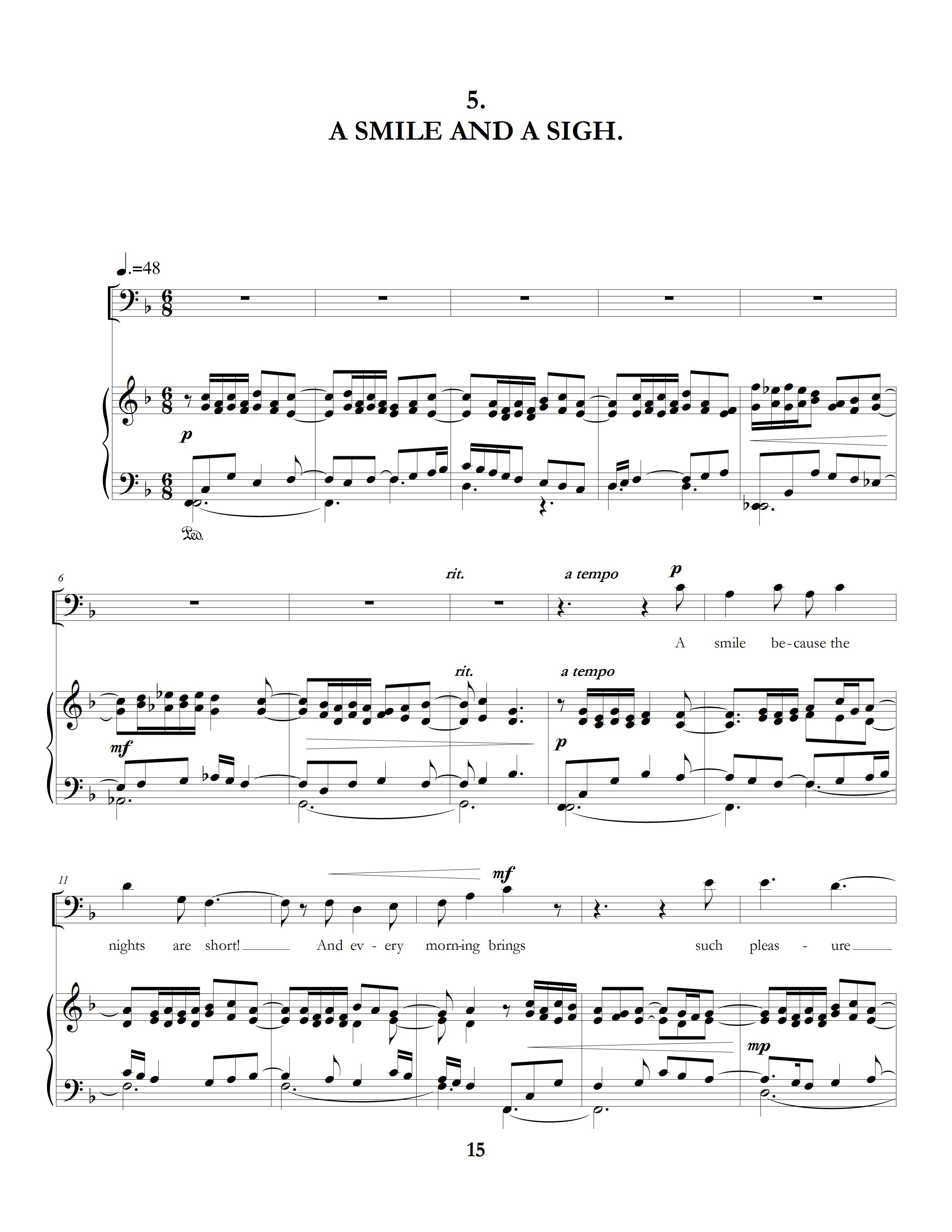 "The Long Hours: Five Rossetti Art Songs", movement five, page one
