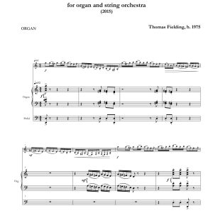 Sinfonia Concertante ORGAN page one