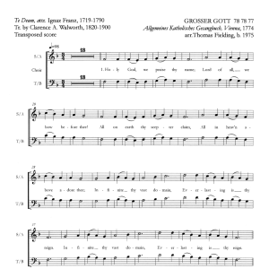holy god, we praise thy name vocal