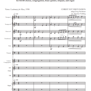 paschal alleluia (satb, congregation, organ, brass quintet, timpani) parts